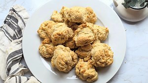 Baking Powder Drop Biscuits (No Butter or Milk) Recipe