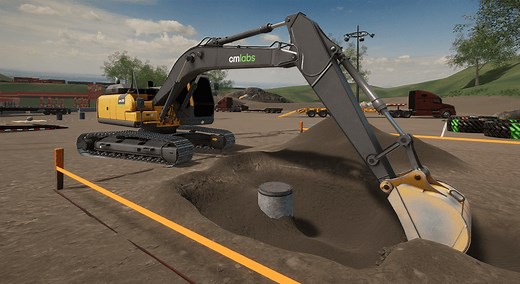 Tracked Excavator Simulator Training Pack - CM Labs