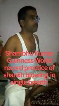 shambhu kum shankh prectice for Guinness record #conchshell #viral #viralvideo #singlebreath #india