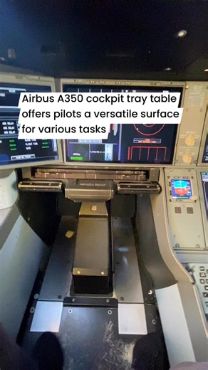 95K views · 5.6K reactions | Airbus A350 cockpit tray table offers pilots a versatile surface for various tasks. It can be used as a writing surface, a tray for meals, and, most importantly, it flips over to reveal a full keyboard for entering data into the flight computers. #maintenance #aviation #fbreelsfypシ゚viralシ | Aerocraft Mech | Facebook