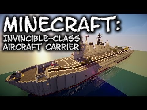 Minecraft: Aircraft Carrier Tutorial (Invincible-Class)
