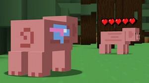 Completing Minecraft Using a Pig Transformation Mod in Survival Mode