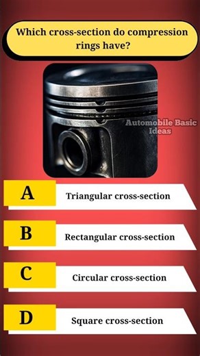 Which cross-section do compression rings have?