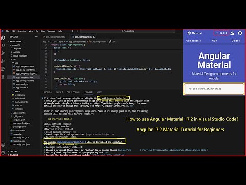 How to Use Angular Material 17.2 in Visual Studio Code | Angular Material Tutorial For Beginners