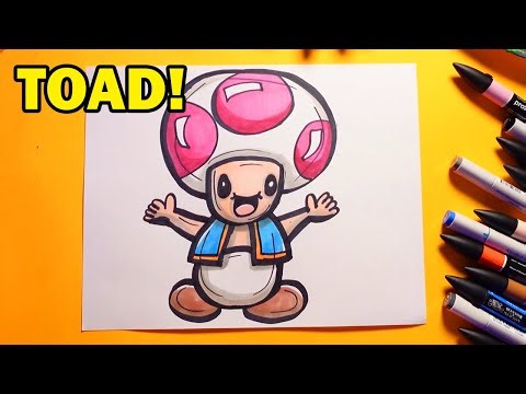 How to Draw Toad from Nintendo!