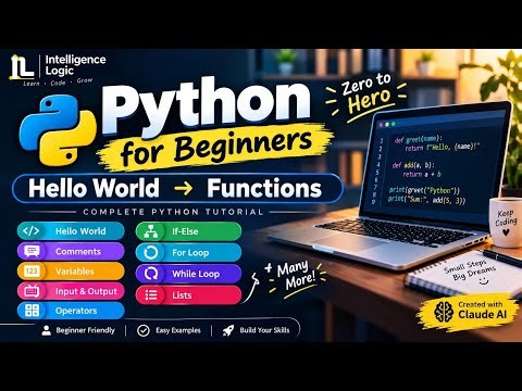 Python Programming for Beginners | Hello World to Functions Complete Guide 🚀 #python #ai