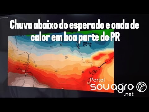Chuva abaixo do esperado e onda de calor em boa parte do PR