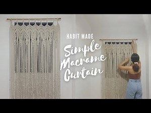 Simple Macrame Curtain | Easy for Beginners 3ft x 5ft | DIY Curtain | Large Macrame Wall Hanging