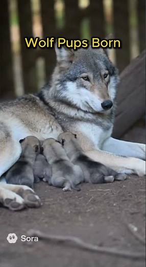 Wolf Pups Born #newborn