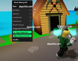 Roblox Manic Mining Oyunu Oto Kazma, Farm Script Hilesi