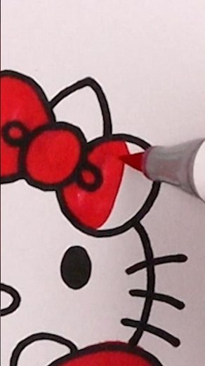 How to draw Hello Kitty | Step by Step #shorts