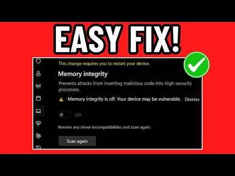 HOW TO FIX CAN'T ENABLE MEMORY INTEGRITY IN WINDOWS 11 (EASY FIX) 2025!