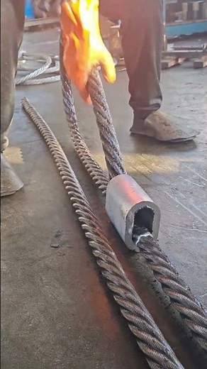 Steel wire rope crimping pretreatment: Aluminum buckle threading method