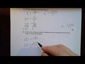 Q8 Direct and Inverse Proportion Solutions CorbettMaths