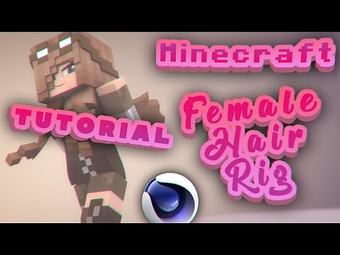 ["Cube Game" C4D RIG] Female Hair rig (Tutorial)