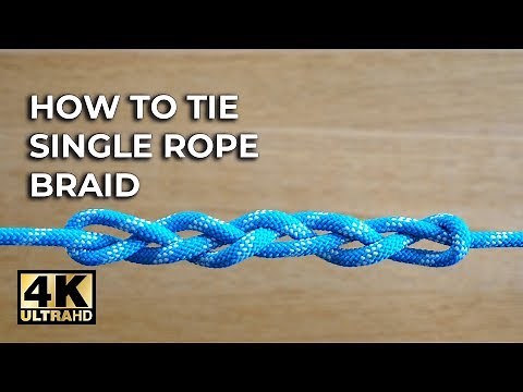 How to Tie the SINGLE ROPE BRAID - A Decorative PARACORD Knot ⭐️4K Video ⭐️