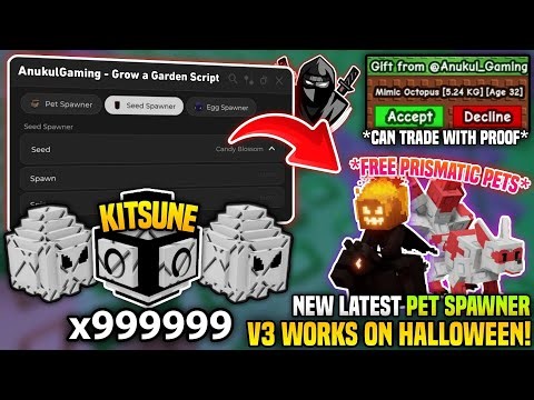 [🎃] NEW PET SPAWNER! 🦝 Grow a Garden 🌶️ Script! • No Key 🔥 *UNPATCHED* ✅ 100% Work🌈 - Anukul Hub V3