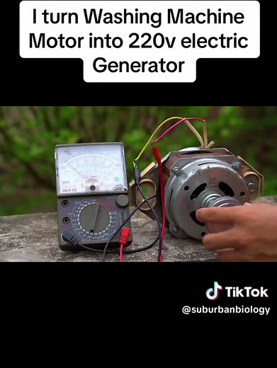 DIY Electric Generator Using Washing Machine Motor
