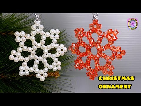How to make a Christmas star from beads || easy Christmas ornament tutorial
