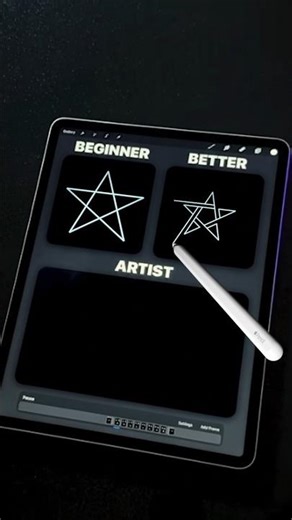 Star drawing ⭐ Beginner Better Artist #shorts #stardesign #ipad