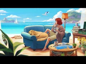 Generative Ambient Music for Relaxation | Calm Beach YouTube Room | 8-Hour