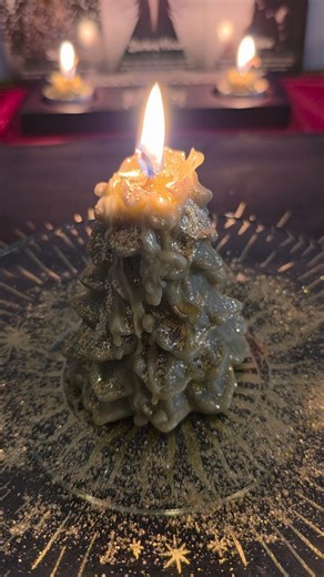 Reading the way the candle burns includes #ceromancy and the majority of this waxflow is to the Physical sector which means coming into the real world. Some waxflow was to the Past sector and this also includes my #tarotdeck because the idea has been around for years but I have an artist so this can become a reality now. The flame is #pyromancy and it should be strong. #candlemagick #wintersolstice | SilverEyes MoonRise Tarot & Intuitive Services