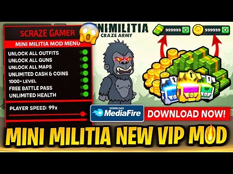 Mini Militia Mod Menu V5.5.3 - Unlimited Cash & Coins | Mini Militia Mod Apk 2024