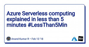 Azure Serverless computing explained in less than 5 minutes #LessThan5Min
