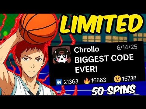 BIGGEST CODE EVER! CHROLLO DROPPED 50 LUCKY SPINS | BASKETBALL ZERO