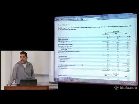 James Webb: How to Read a Financial Statement [Crowell School of Business]