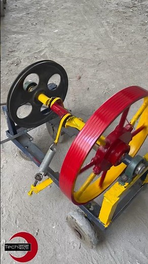 New free perpetual motion machine preparing by a wheel and spring | Home made perpetual machine