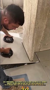 Smart tile setting process for seamless floor installation #dailywork #satisfying #shorts