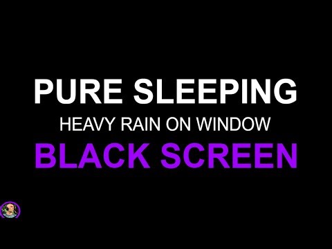 Heavy Rain Sounds Black Screen, Soothing Relaxation, Rain On Window Glass, Night Rain On Windows