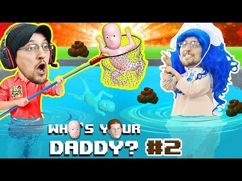 WHO'S YOUR DADDY #2: FGTEEV Saves Swimming Baby Pool Party! (Video Game + Skit)