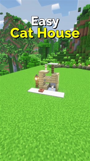 How to Make an Easy Cat House in Minecraft – Pet Decoration | CupSapling #minecraft #shorts #pets