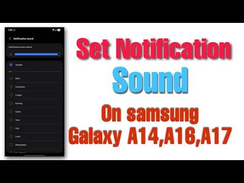 How to set Message tone on samsung galaxy A14,A16,A17