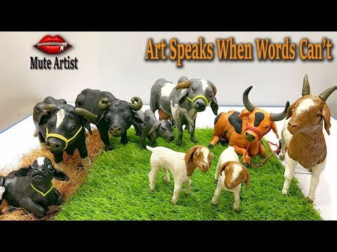Making Realistic Farm Animals with Polymer Clay | Making Beautiful Farm Animals Step by Step
