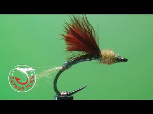 Fly Tying the Krystal Flash Blue Winged Olive Nymph Pattern (with Underwater Footage)