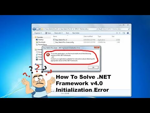 How To Solve .NET Framework v4.0 Initialization Error