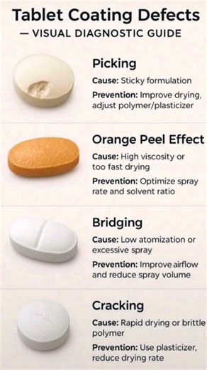 Tablet coating Defects visual Diagnostic Guide