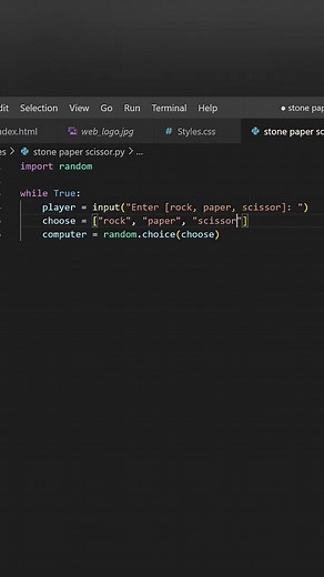 Rock Paper Scissors Game in Python Tutorial