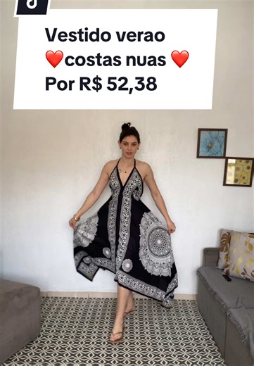 Vestido de Verão: Costas Nuas e Estilo Indiano