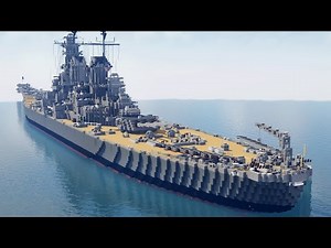 Minecraft Iowa Class Battleship Tutorial (4/6)