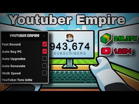 [🖥] Youtuber Empire Script - Fast Record, Auto farm Pastebin 2025