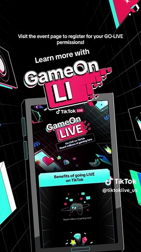 Why game solely as a hobby at home when you can game on TikTok LIVE and turn it into something more?! 🎮 Register for your Go-LIVE permissions ASAP! Link in bio. 👾 #GameOnLIVE