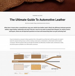 The Ultimate Guide to Automotive Leather