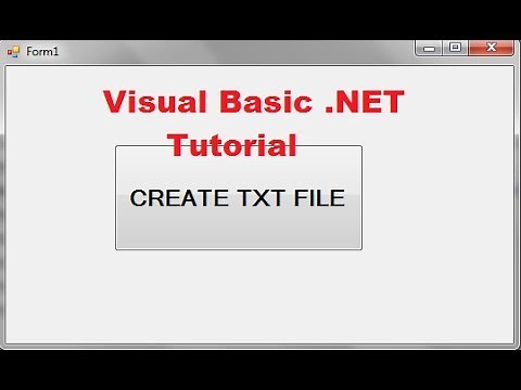 Visual Basic .NET Tutorial 34 - How to Create and Write to a Text File in VB .NET