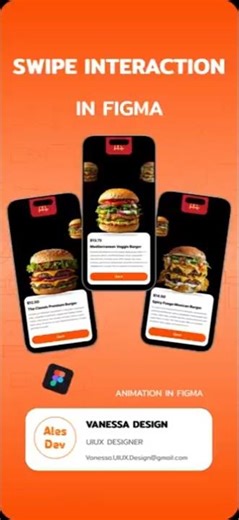 Swipe Interaction UI in Figma 🔥 Burger Menu Animation #shorts #figma