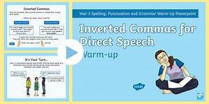 KS2 Inverted Commas for Direct Speech Warm-Up PowerPoint