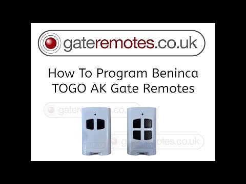 How to program Beninca TO GO AK Gate Remote Transmitter Keyfobs